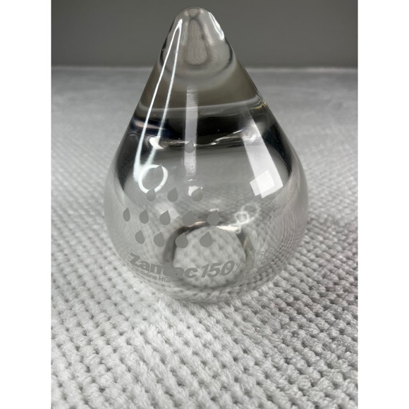 Other - Vintage Zantac 150 Ranitidine HCl Glass Raindrop Paperweight‎ Pharma Promo Decor